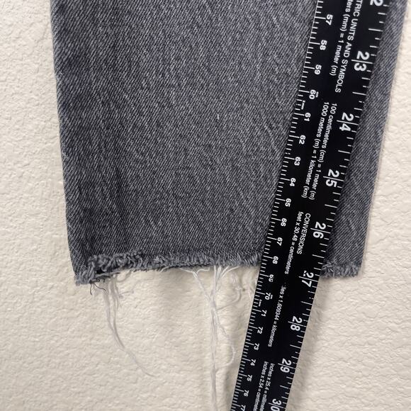 Levi's 501 Skinny Denim Jeans Washed Black 26 Button Fly Frayed Hem Classic - Picture 8 of 16